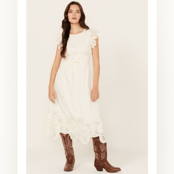 CLEOBELLA Allegra Midi Dress in Ivory sz XS NWT 288$ - Picture 3 of 16